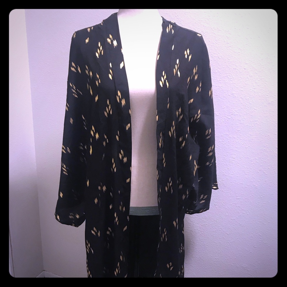 Black & Gold swim coverup